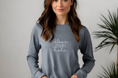 Bella Canvas 3501 Long Sleeve Mockups, White Long sleeve Product Image 1