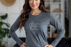 Bella Canvas 3501 Long Sleeve Mockups, White Long sleeve Product Image 1