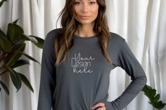 Bella Canvas 3501 Long Sleeve Mockups, White Long sleeve Product Image 1