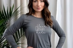 Bella Canvas 3501 Long Sleeve Mockups, White Long sleeve Product Image 1