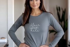 Bella Canvas 3501 Long Sleeve Mockups, White Long sleeve Product Image 1