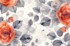 Watercolor Floral Border Background Wallpaper Product Image 1