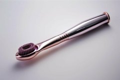 Modern electric facial cleansing brush lying on white backgr Product Image 1