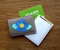 ITH Simple Flower Gift Card Holder - All Occasion Gift Card Holder - Machine Embroidery Product Image 3