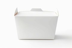 Blank white takeout box on white background Product Image 1