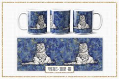 Mug Design For Sublimation - Van Gogh Cat - Cute Mug PNG Product Image 1