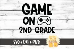 Game On 2nd Grade - Boy First Day of School SVG PNG DXF File Product Image 2