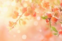 Peach Flower Background Wallpaper Product Image 1