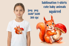 Sublimation kids t-shirts squirrel Product Image 1