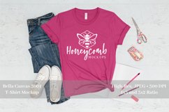 Teacher Bella Canvas Berry 3001 Mockup | Teacher Flatlay Product Image 1
