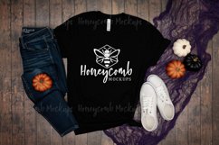 Black 3001 Bella Canvas Mockup | Halloween 3001 Mockup Product Image 1