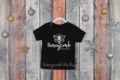 Christmas Toddler T-Shirt Mockup, Black Bella Canvas 3001T Product Image 1