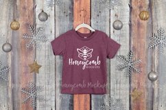 Christmas Toddler T-Shirt Mockup, Heather Maroon 3001T Product Image 1