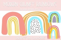 Modern Chunky Rainbow Clip Art Product Image 2