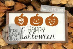 Happy Halloween Cute Pumpkin Front Porch Sign SVG PNG JPG Product Image 1