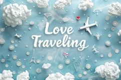 Love Traveling Background Wallpaper Product Image 1