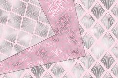 Pink and Silver Art Deco Digital Paper Product Image 3