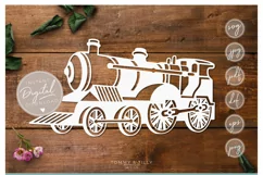 Steam Train- SVG EPS DXF PNG PDF JPG Cut File Product Image 8
