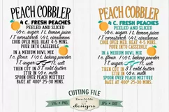 Peach Cobbler Recipe SVG | Kitchen SVG | SVG DXF Files Product Image 2