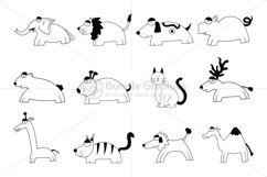 Vector Set of Cute Animals Product Image 1