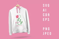 Floral Number 8 and Happy Women's Day Colored SVG Clipart Product Image 2