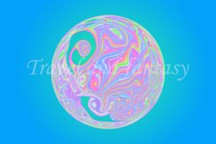 gradient blue background with multi-colored abstract sphere. Product Image 1