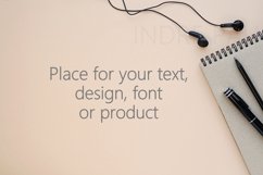 Desk background mockup, flat lay for SVG, font or text. Product Image 1