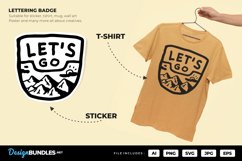 Let's Go Badge Lettering Product Image 1