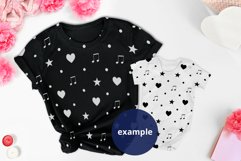 Valentine's day Black t-shirt & Baby bodysuit Mockup PSD Product Image 2
