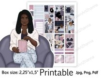 African American Movie Night Sticker Box Size 2,25"x1,5" Product Image 5