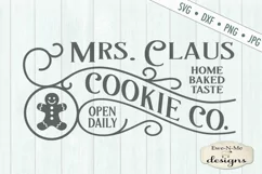 Mrs Claus Cookie Company Christmas Gingerbread SVG DXF Files Product Image 3