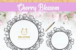 Cherry Blossom Wreath svg, Wedding Flowers SVG, Plum Blossom Product Image 6