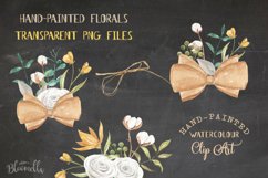 Cotton Florals 6 Bouquets Watercolor Cream Mustard Flowers Product Image 2