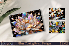 Elegant Botanical Kitchen Decor | Cutting Boards | Lotus Product Image 1