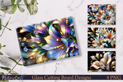 Stained Glass Flowers | Cutting Boards Product Image 1