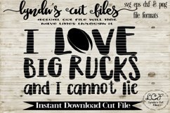 I Love Big Rucks and I cannot lie//Rubgy// SVG/EPS/DXF File Product Image 1