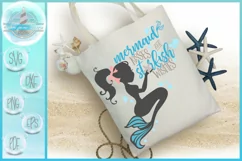 Mermaid Kisses And Starfish Wishes Quote SVG Product Image 1