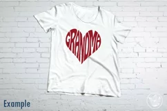 Grandma Cut File | Heart Word Art Product Image 2