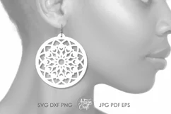 Earrings SVG, mandala earrings SVG, mandala SVG Product Image 2