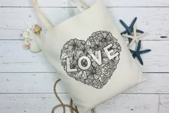 Heart SVG | Zentangle Floral Heart | Flower SVG | Love SVG Product Image 8