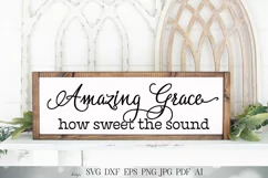 Amazing Grace SVG | How Sweet The Sound SVG | Christian SVG Product Image 1