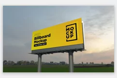 Billboard Sign Mockup Side View Product Image 1