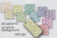 Doodle leaves Digital papers set, Seamless pattern pack Product Image 3