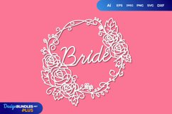 Floral Bride Papercut SVG Product Image 1
