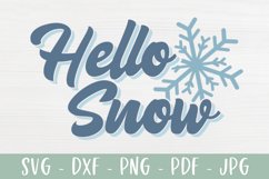 Hello Snow SVG Cut File, Winter SVG Product Image 1
