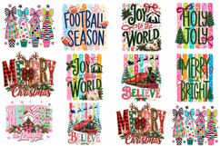 Preppy Christmas &amp; Football PNG Product Image 1