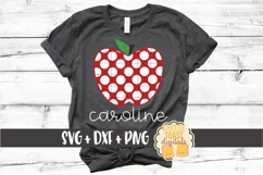 Polka Dot Apple - School Teacher SVG PNG DXF Cut Files Product Image 1
