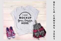 Bella Canvas 3001 T-shirt mock-up, color White Product Image 1