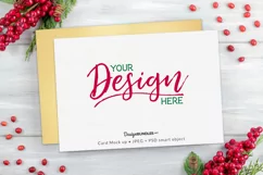 Holiday Card, Red & Gold Stationery-JPG & PSD smart objects Product Image 3