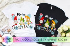 Merry Christmas PNG | Christmas Gnomes | Sublimation Design Product Image 1